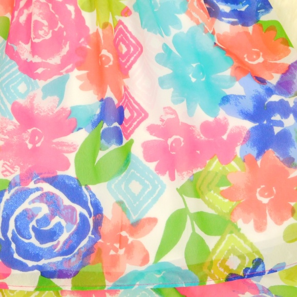 Youngland Girls size 4 Pink Lace Floral High Low Summer Dress NWT - Picture 8 of 8